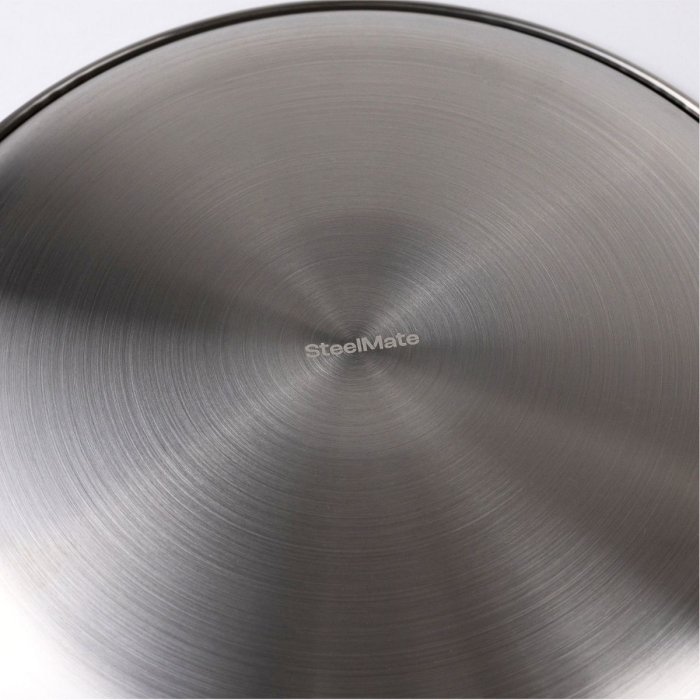 Stainless steel dinner plates - Set of 4