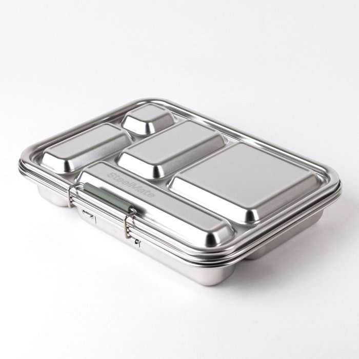 Stainless steel bento lunch box - 5 compartments - Pine