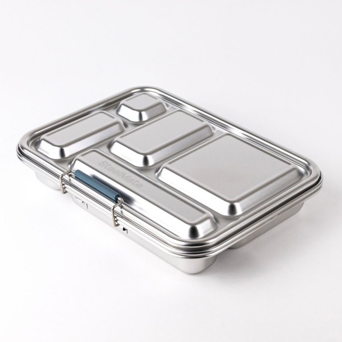 Stainless steel bento lunch box - 5 compartments - Teal
