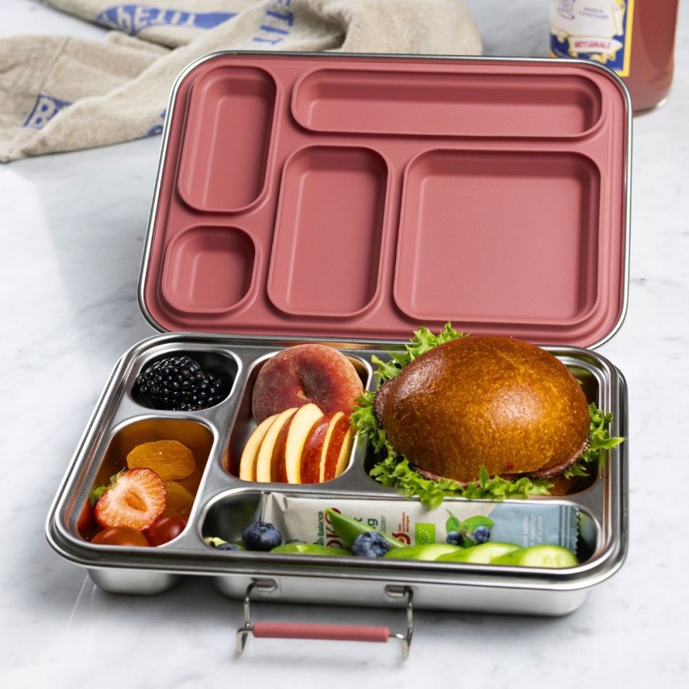 Stainless steel bento lunch box - 5 compartments - Rose