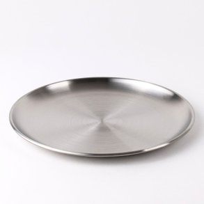 Stainless steel dinner plates - Set of 4