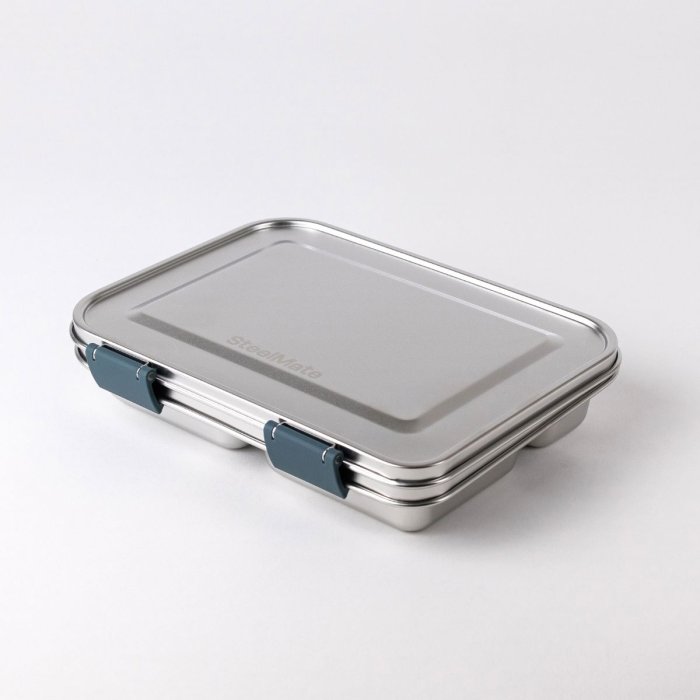 Kids stainless steel lunch box with 3 compartments - Teal