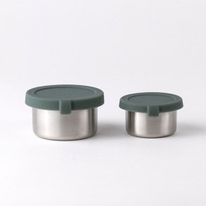 Small stainless steel containers for snacks - 2 pack - Pine