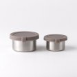 Small stainless steel containers for snacks - 2 pack - Taupe