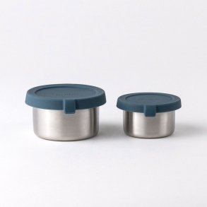 Small stainless steel containers for snacks - 2 pack - Teal