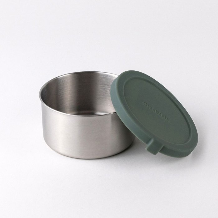 Stainless steel pots for snacks & storage, medium - Set of 2 - Pine