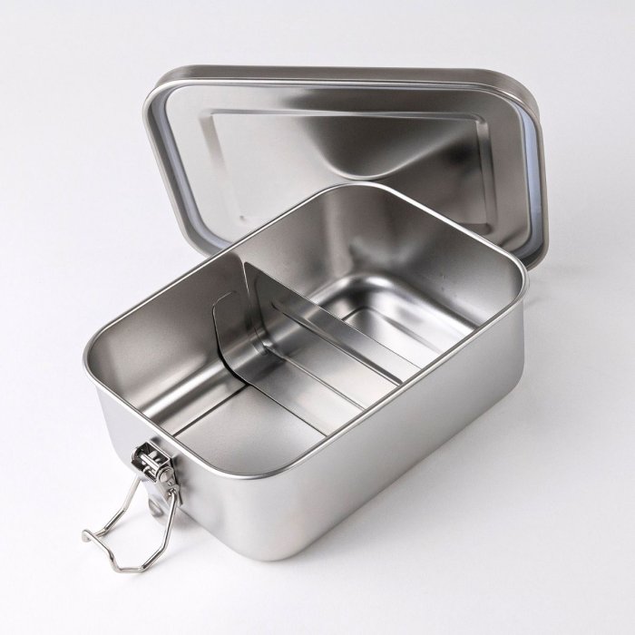 Stainless steel lunch box with compartments - 850 ml