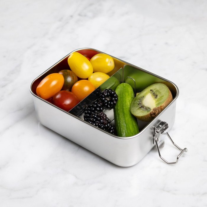Stainless steel lunch box with compartments - 850 ml