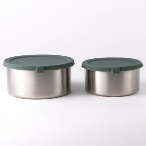 Stainless steel food containers, Large - Set of 2 - Pine