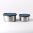 Stainless steel pots for snacks & storage, medium - Set of 2 - Teal
