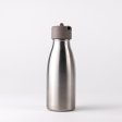 Insulated stainless steel water bottle with straw - Steel