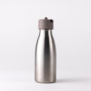 Insulated stainless steel water bottle with straw - Steel