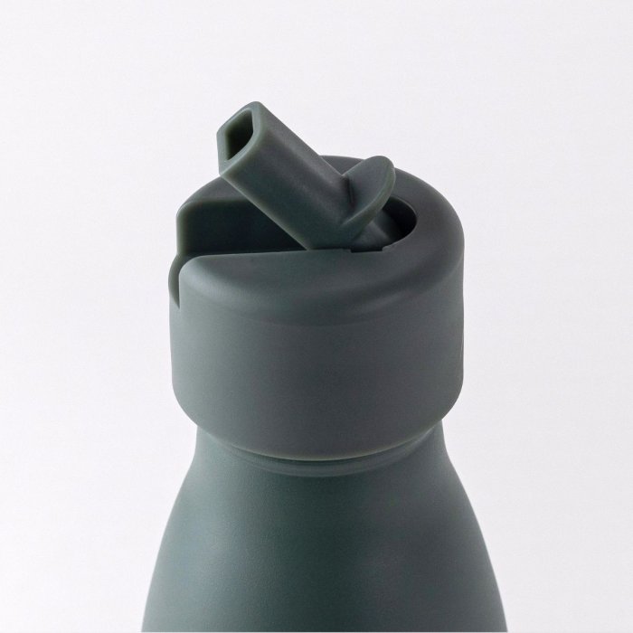 Insulated stainless steel water bottle with straw - Pine